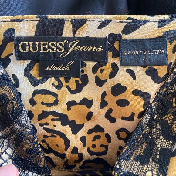 Early 2000’s Millennial Guess Jeans Leopard Dress - size 7 - Picture 7 of 9